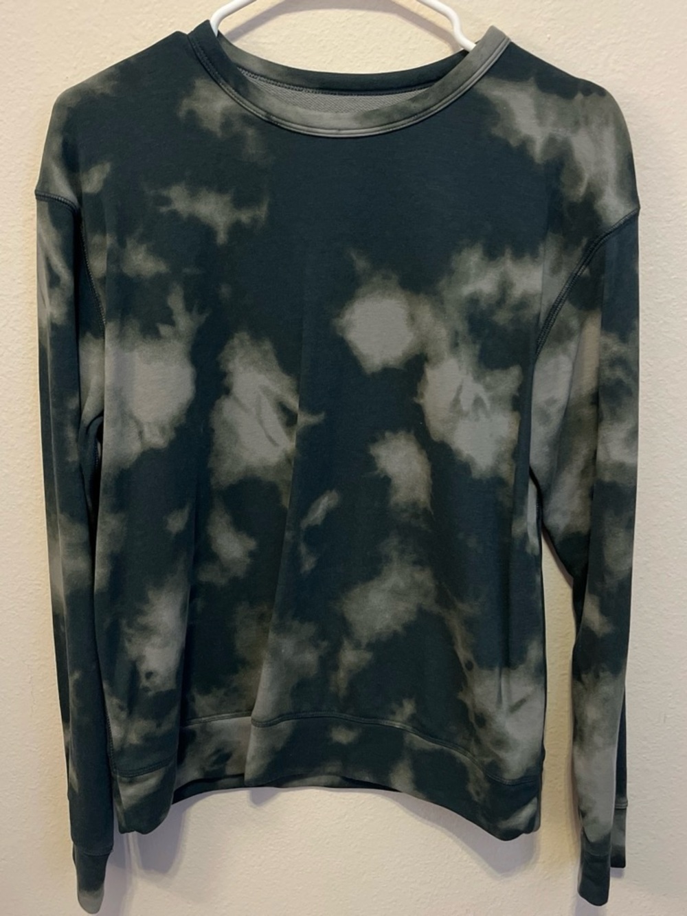 Tie-Dye Crewneck Sweatshirt - Green/Gray